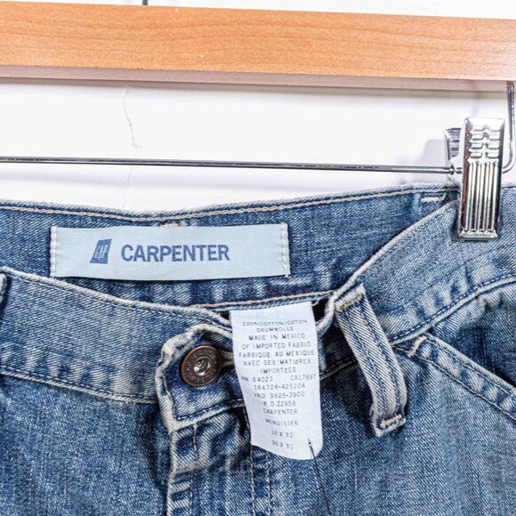 GAP Workwear Carpenter Jeans 38 x 27 Y2K VTG Streetwear Skate Hemmed - Picture 6 of 11